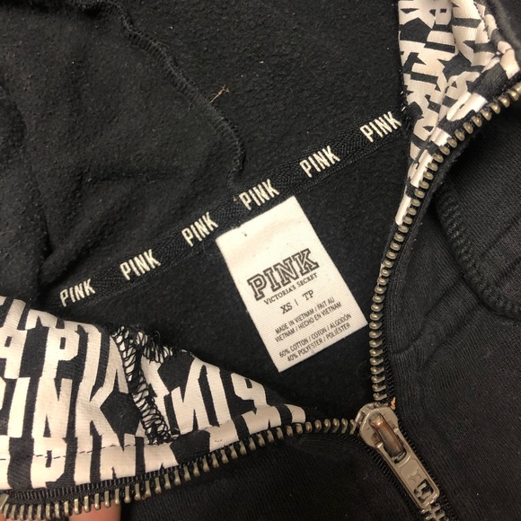 🚫TRADED🚫 VS PINK black zip up - Picture 2 of 2